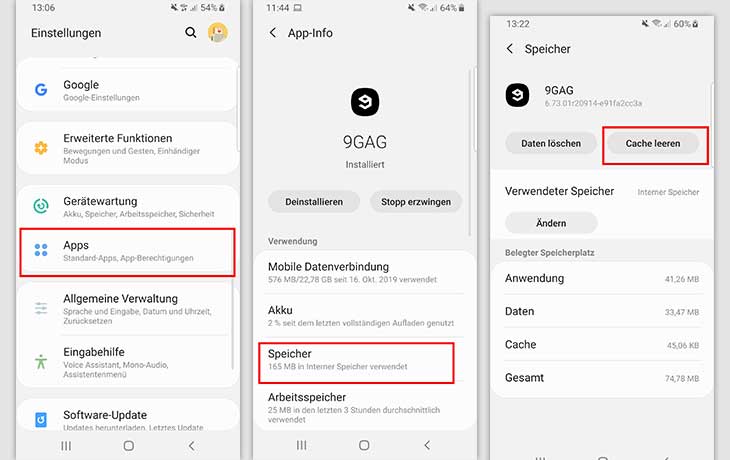 Android Cache leeren