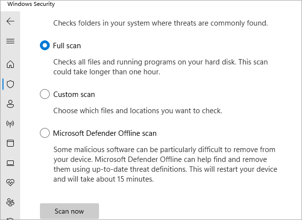 Vollständiger Virusscan
