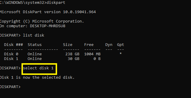 Wählen Sie den schreibgeschützten Datenträger aus.