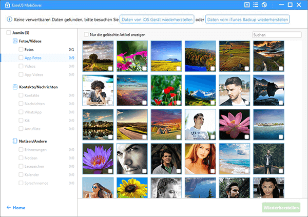 iCloud Daten wiederherstellen mit Anleitung von EaseUS MobiSaver