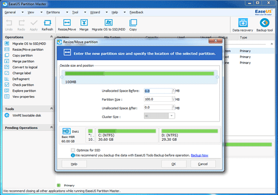 EaseUS Data Recovery Wizard - Scan Selected Drive
