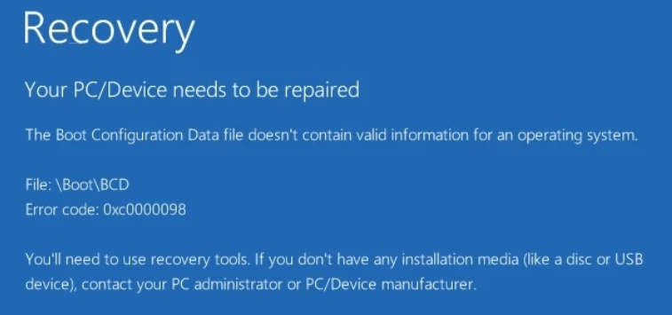 0xc0000098 in Windows 10/8