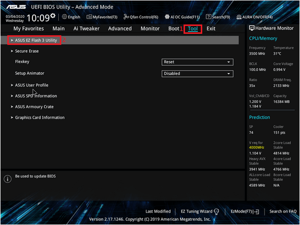 asus ez flash 3 utility not detecting usb