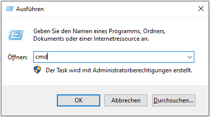 cmd ausführen