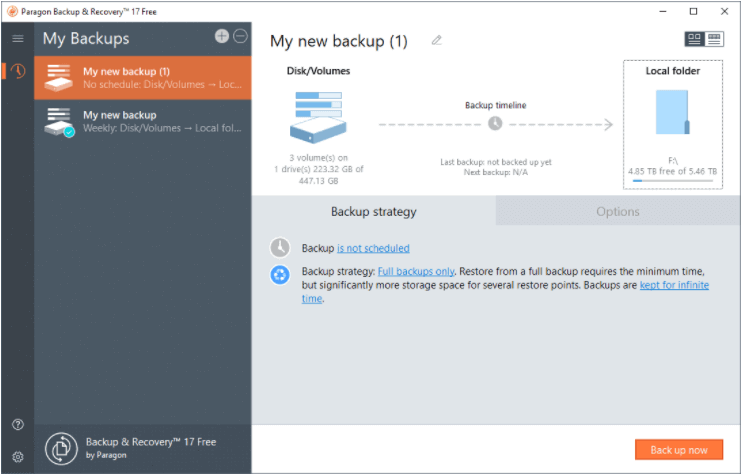 Paragon Backup and Recovery Free