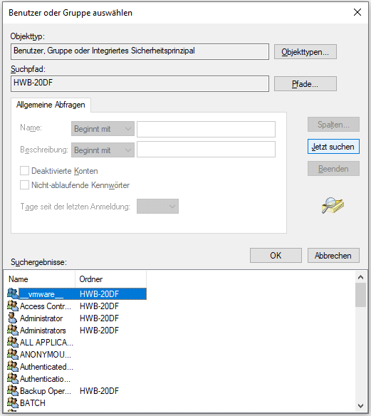 Die Berechtigungs-Einstellungen ändern - Schritt 4