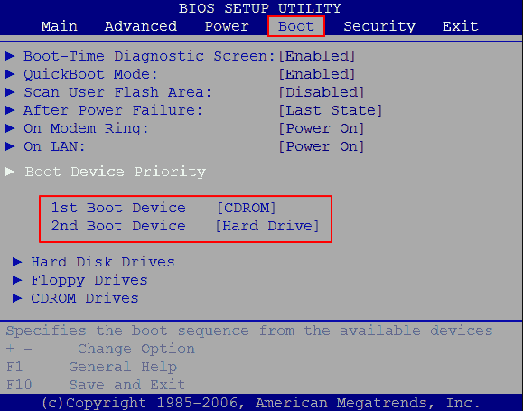 BIOS-Boot-Sequenz zurücksetzen