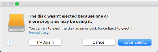 Fehler-Externe Festplatte Mac kann nicht ausgeworfen werden