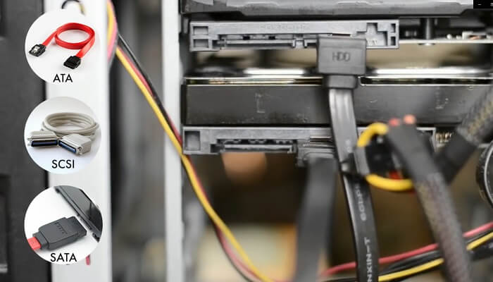 Bauen Sie die Festplatte ein und verbinden Sie sie mit dem PC - Schritt 2