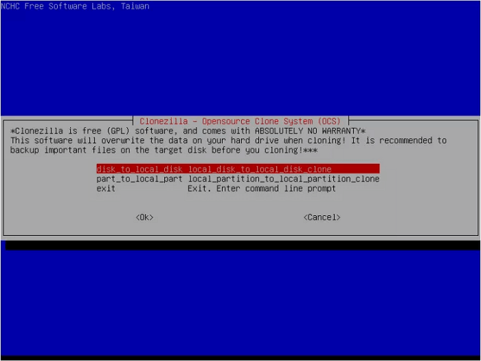 Die Klonensart auswählen