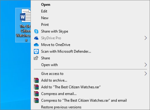 Auf Komprimieren klicken