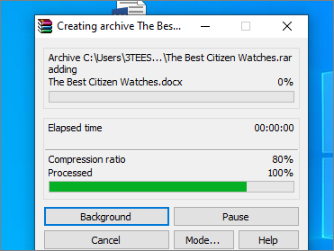 Komprimierung abbrechen