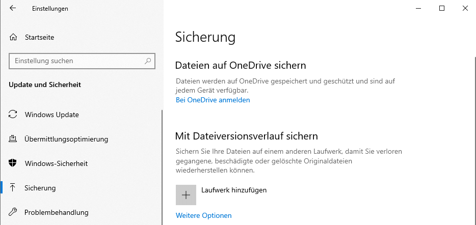 Windows 11 Backup mit OneDrive - Schritt 1