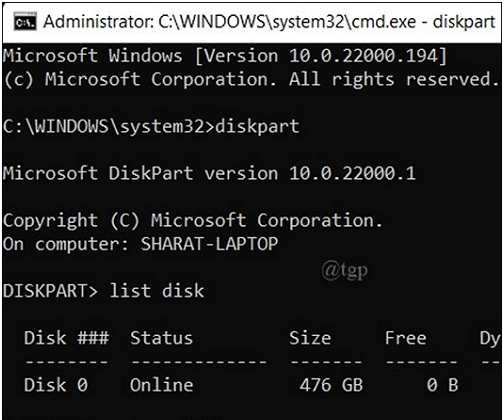 Festplatte auflisten