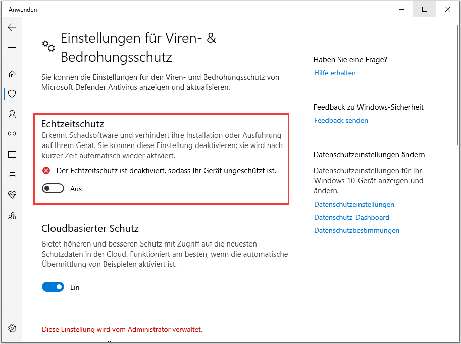 Minecraft LAN funktioniert nicht - Windows-Sicherheit- oder Antivirenprogramm deaktivieren