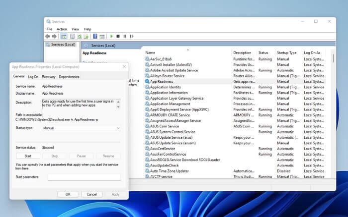 App-Vorbereitungsdienst aktivieren