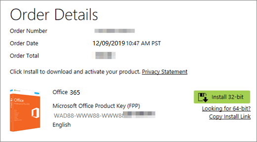 Den Office 365 Code im Microsoft Store suchen