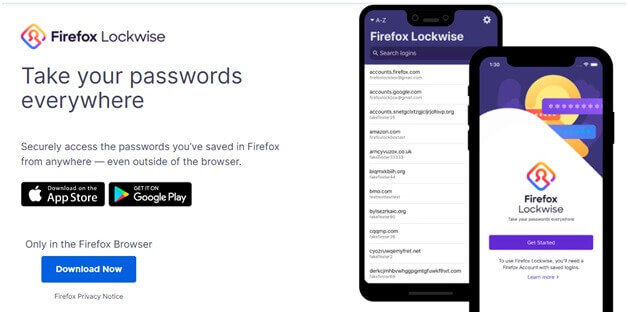 Firefox-Benutzername und -Passwort über Firefox Lockwise finden