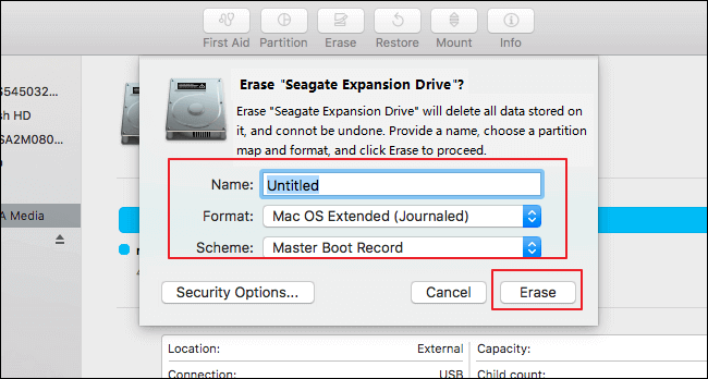 Festplatte auf Mac formatieren - Schritt 2