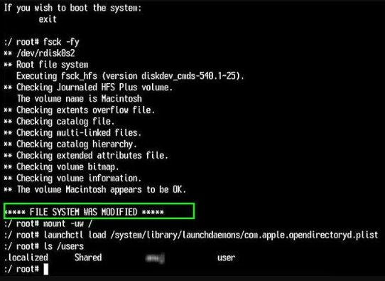 Dateisystem wurde geändert