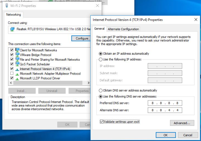 Zu Google DNS wechseln
