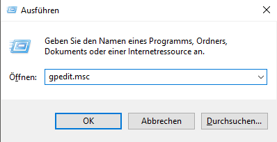 Gruppenrichtlinien-Editor öffnen