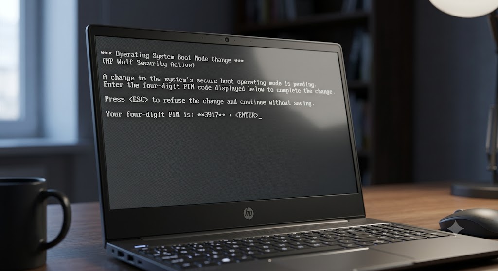 HP Laptop zeigt 