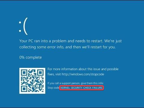 Fehler KERNEL_SECURITY_CHECK_FAILURE