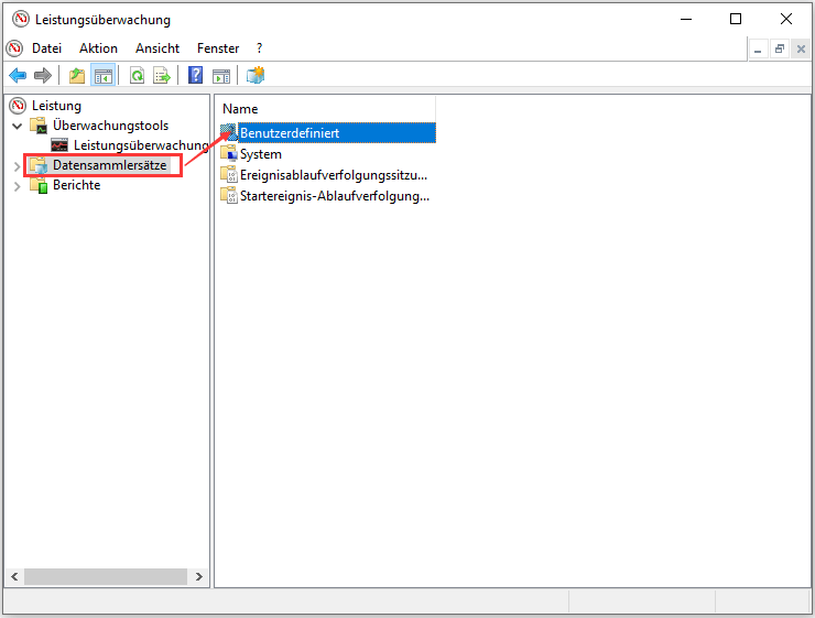 Datensammlersätze erstellen
