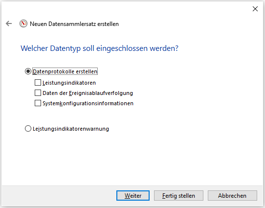 Datenprotokolle erstellen