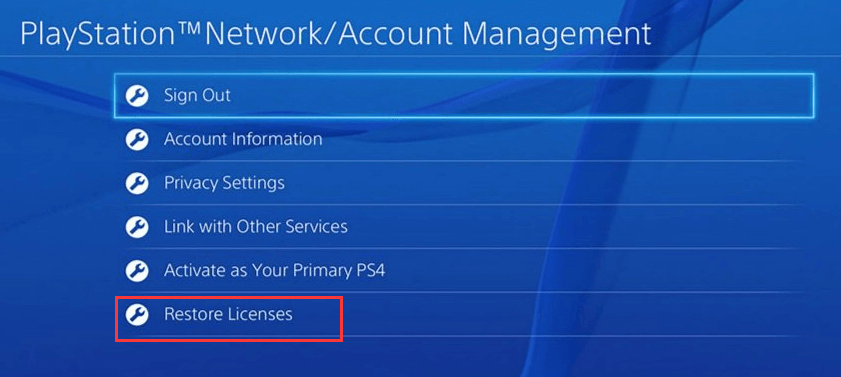 Die Lizenzen wiederherstellen