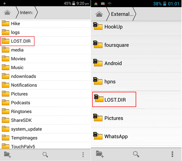 LOST.DIR Ordner