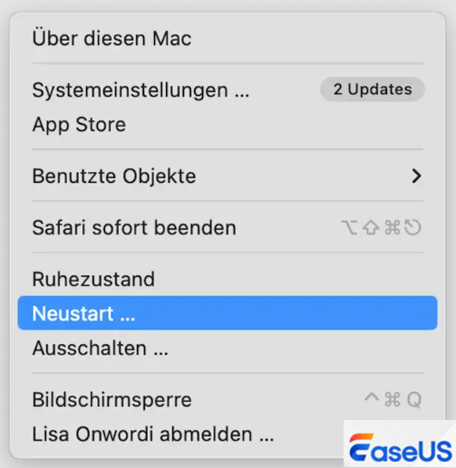 Starten Sie Ihren Mac neu