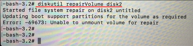 befehle diskutil repairvolume disk#