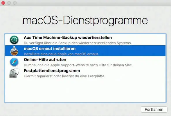 macOS-Wiederherstellungsmodus
