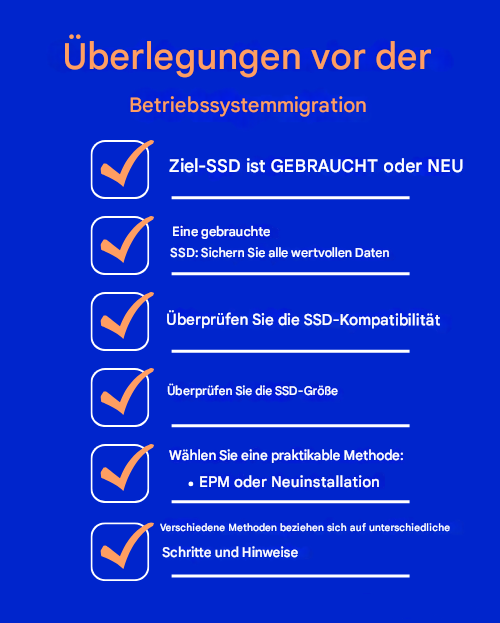 Sechs Überlegungen vor der Betriebssystemmigration
