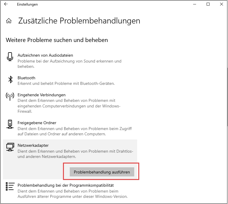 Windows-Netzwerkadapter