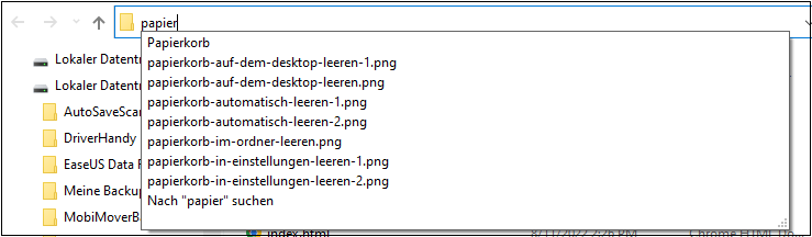 Öffnen Sie recycleb im Datei-Explorer
