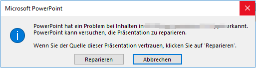 PowerPoint hat ein Problem mit dem Inhalt gefunden [Gelöst] - EaseUS