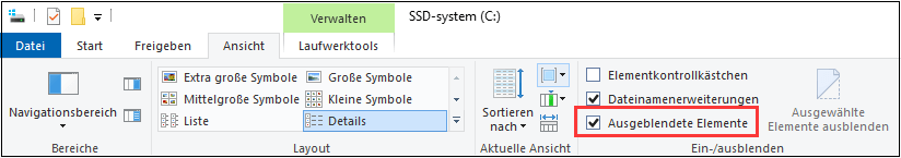 Den ProgramData Ordner direkt im Datei-Explorer anzeigen