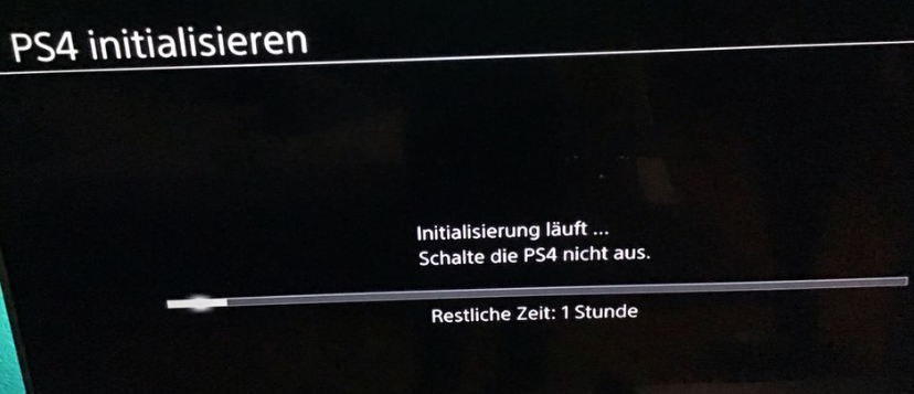 Wählen Sie „PS4 initialisieren“.