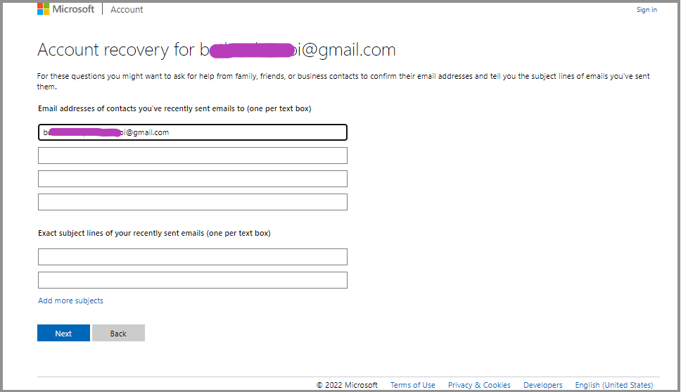 E-Mail-Adressinformationen