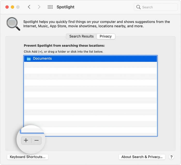Spotlight reindizieren