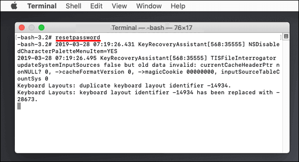 Passwort zurücksetzen