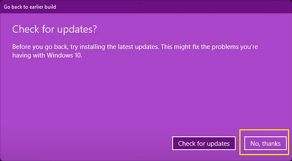 Windows 11 auf Windows 10 zurücksetzen - Schritt 4.