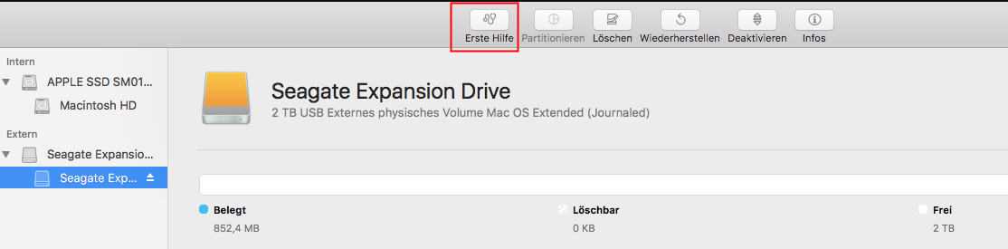 Seagate externe Festplatte wird nicht erkannt mit Erste Hilfe beheben