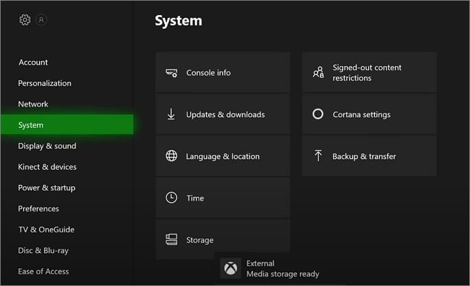 Auf Speicher verwalten klicken