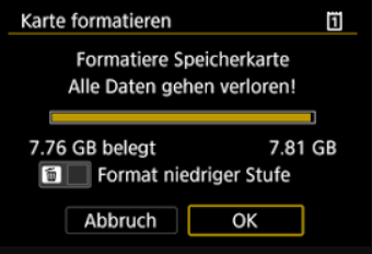 Formatieren Sie die SD-Karte in der Kamera