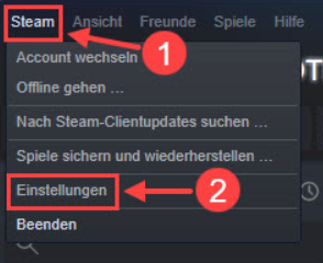 Navigieren Sie zu Einstellungen