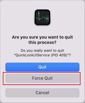 Auf Force quite klicken